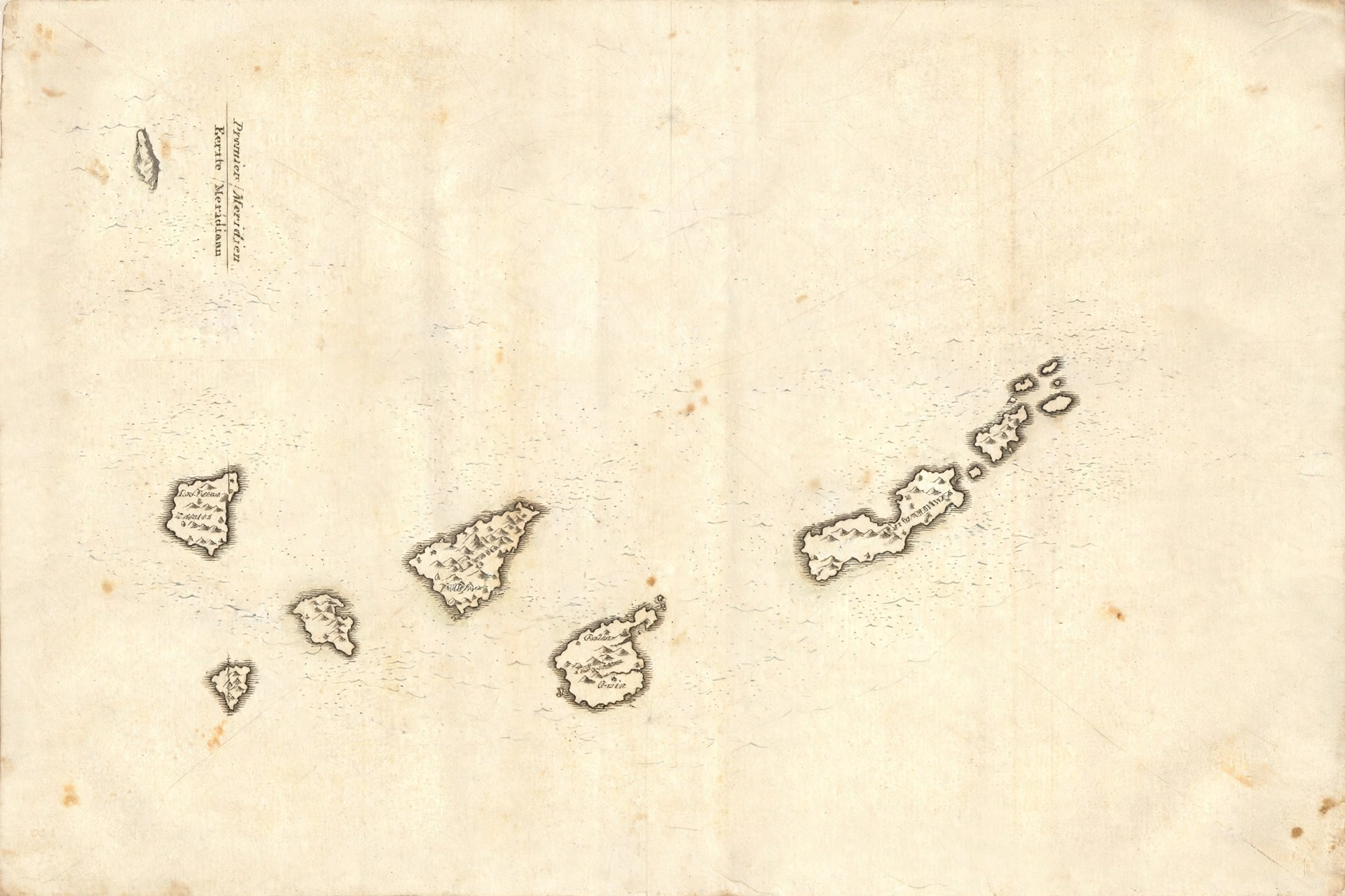Mapa antiguo de Canarias - fondo interactivo resellos por isla